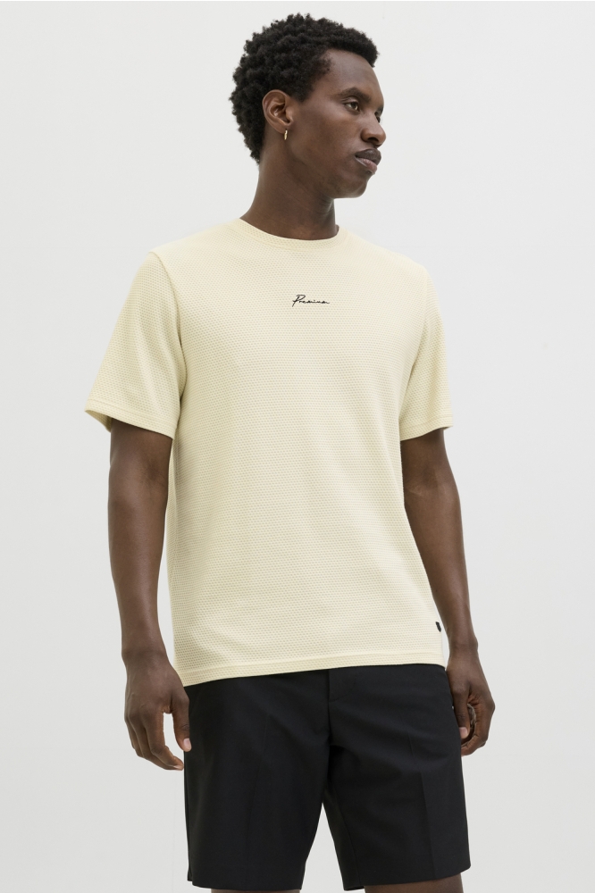 JPRBLAFRANCO SS TEE CREW NECK LN 12175825 CLOUD CREAM